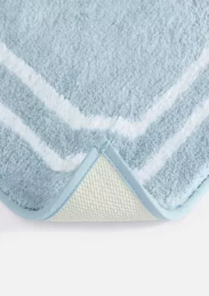 Skylands Border Microfiber Bath Rug