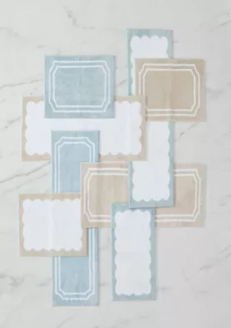 Skylands Border Microfiber Bath Rug