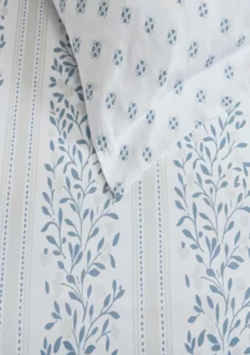 Verbena Stripe Cotton Comforter Set