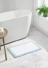 Bedford Scallop Microfiber Bath Rug