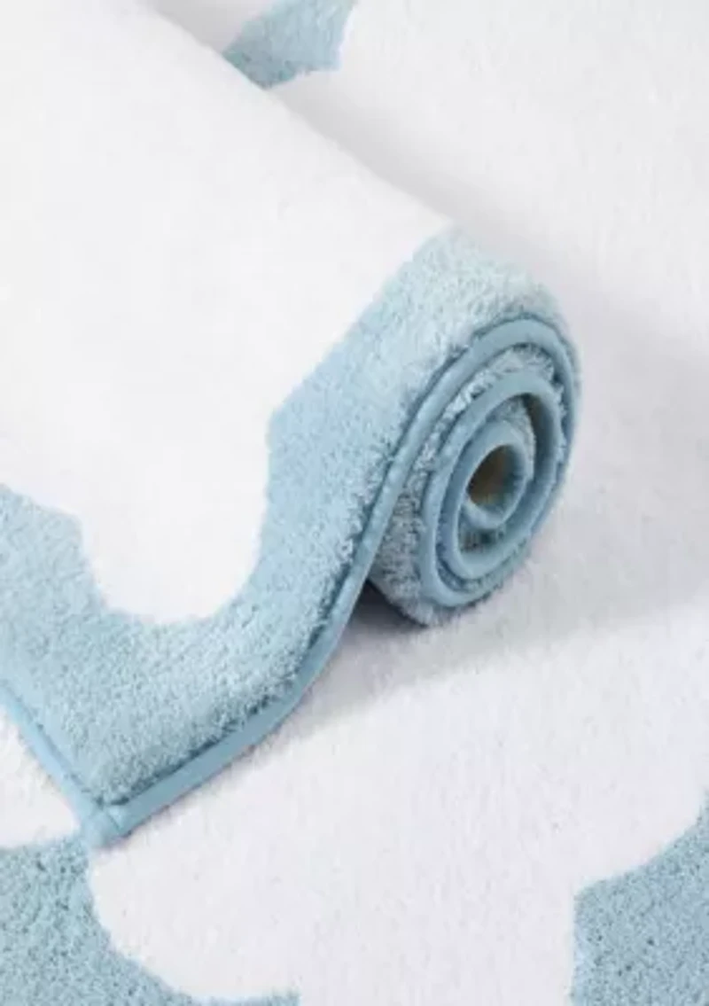 Bedford Scallop Microfiber Bath Rug