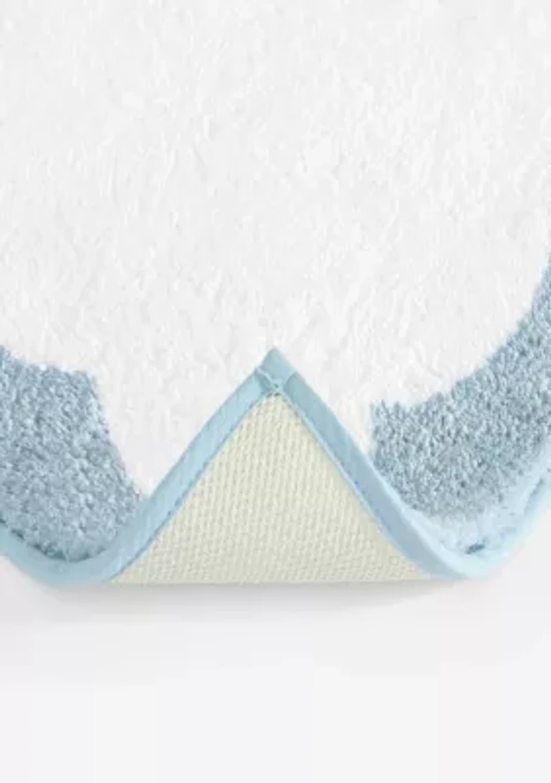 Bedford Scallop Microfiber Bath Rug