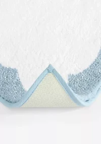 Bedford Scallop Microfiber Bath Rug