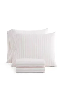 Leaf Stripe Cotton Sheet Set