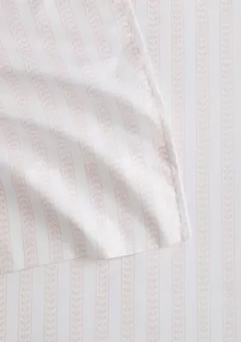 Leaf Stripe Cotton Sheet Set