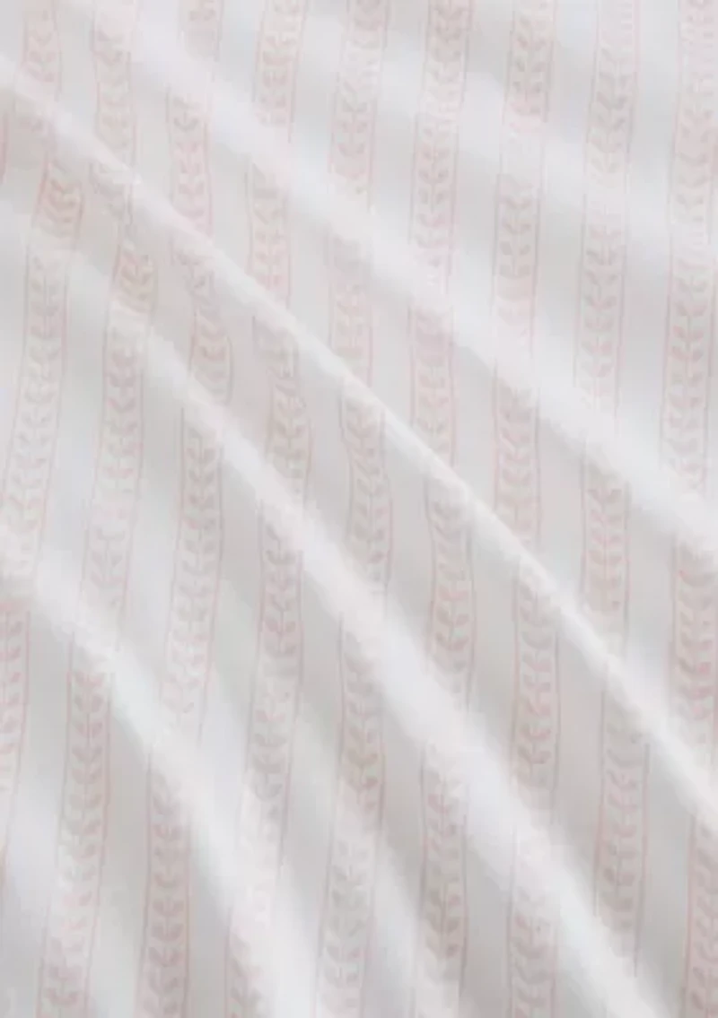 Leaf Stripe Cotton Sheet Set