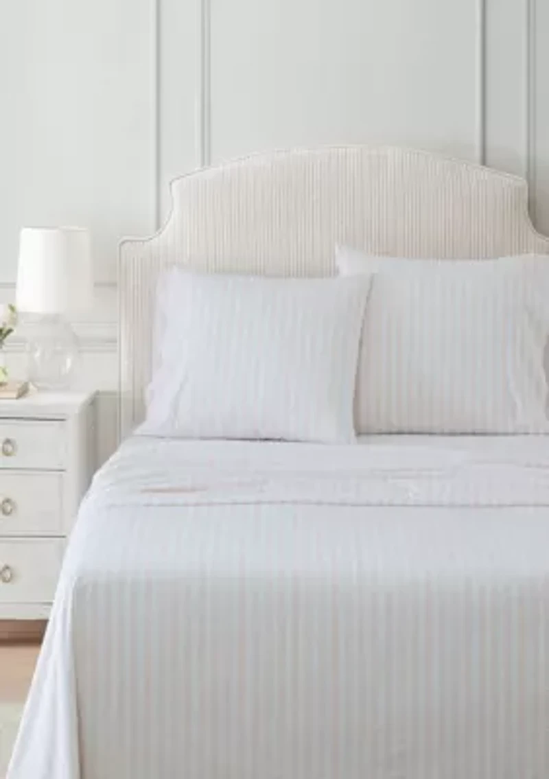 Leaf Stripe Cotton Sheet Set