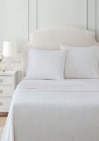 Leaf Stripe Cotton Sheet Set