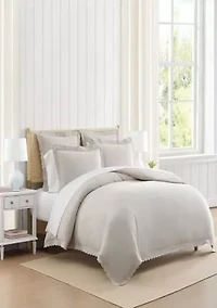 Signature Scallop Cotton Blend Duvet Set