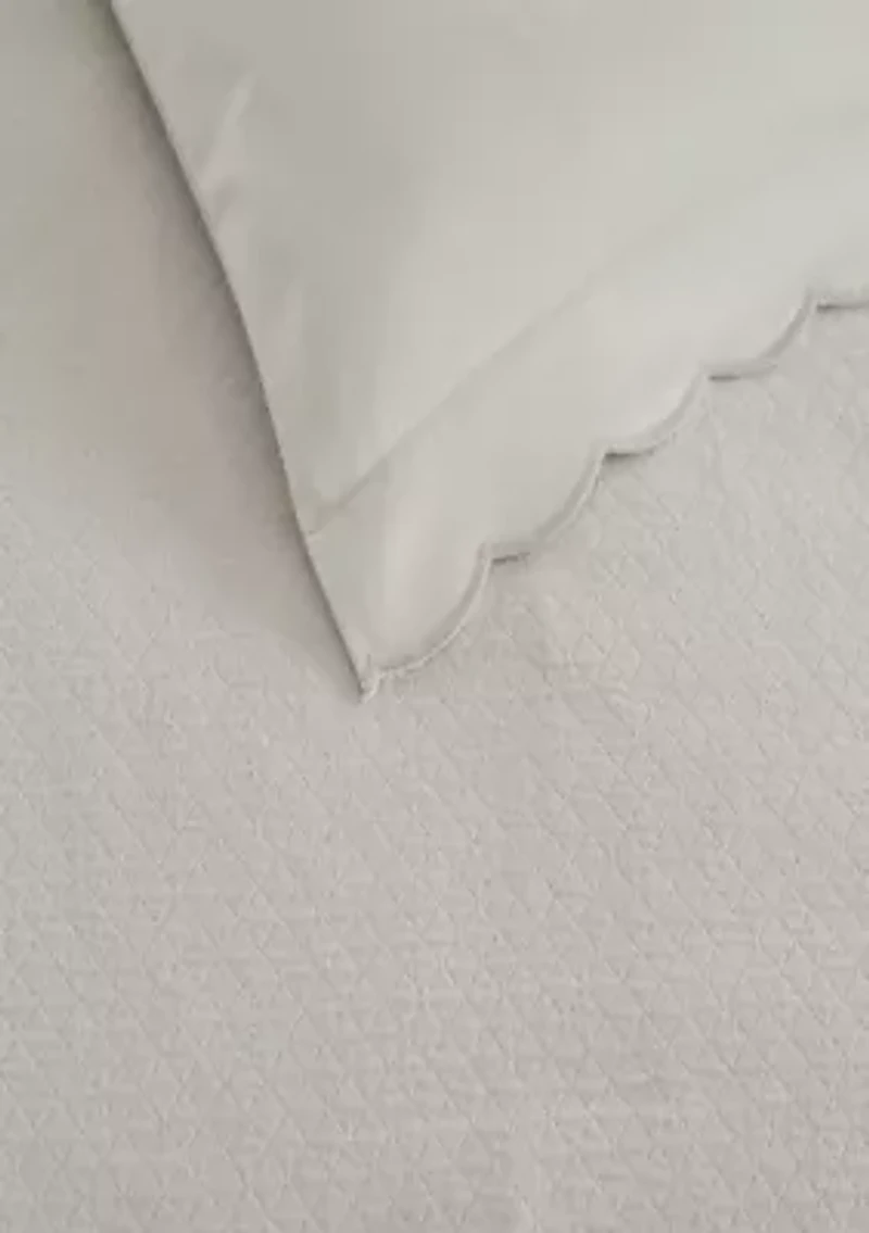 Signature Scallop Cotton Blend Duvet Set