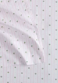 Floral Stripe Cotton Sheet Set