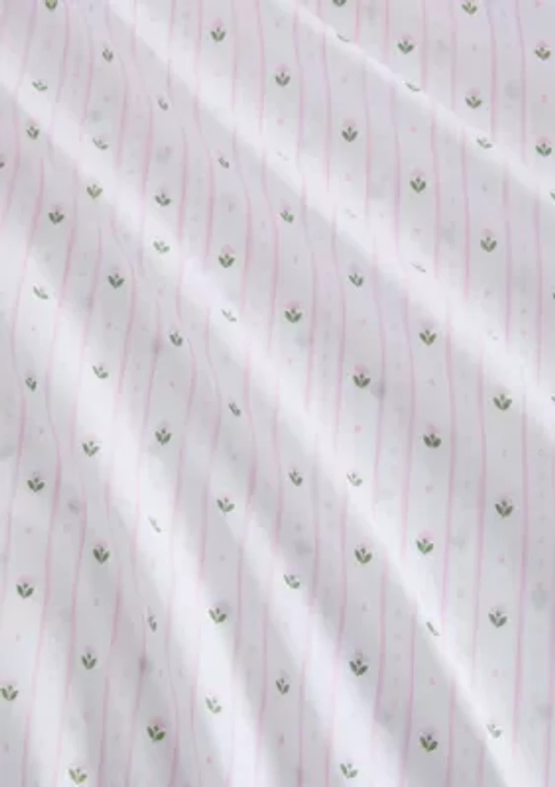 Floral Stripe Cotton Sheet Set