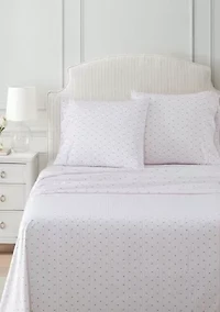 Floral Stripe Cotton Sheet Set