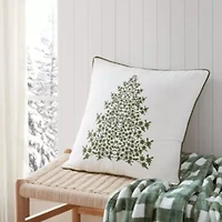 Holiday Tree Cotton Decorative Pillow