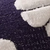 Navy Floral Decorative Throw Pillow