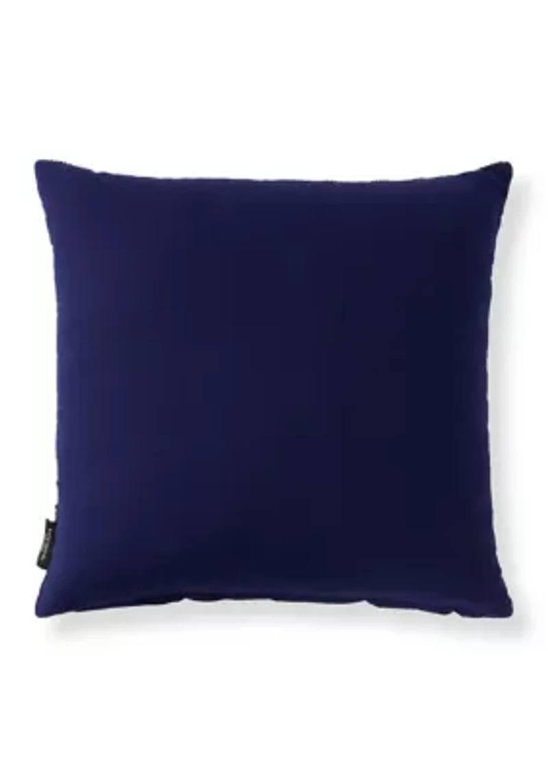 Navy Floral Decorative Throw Pillow