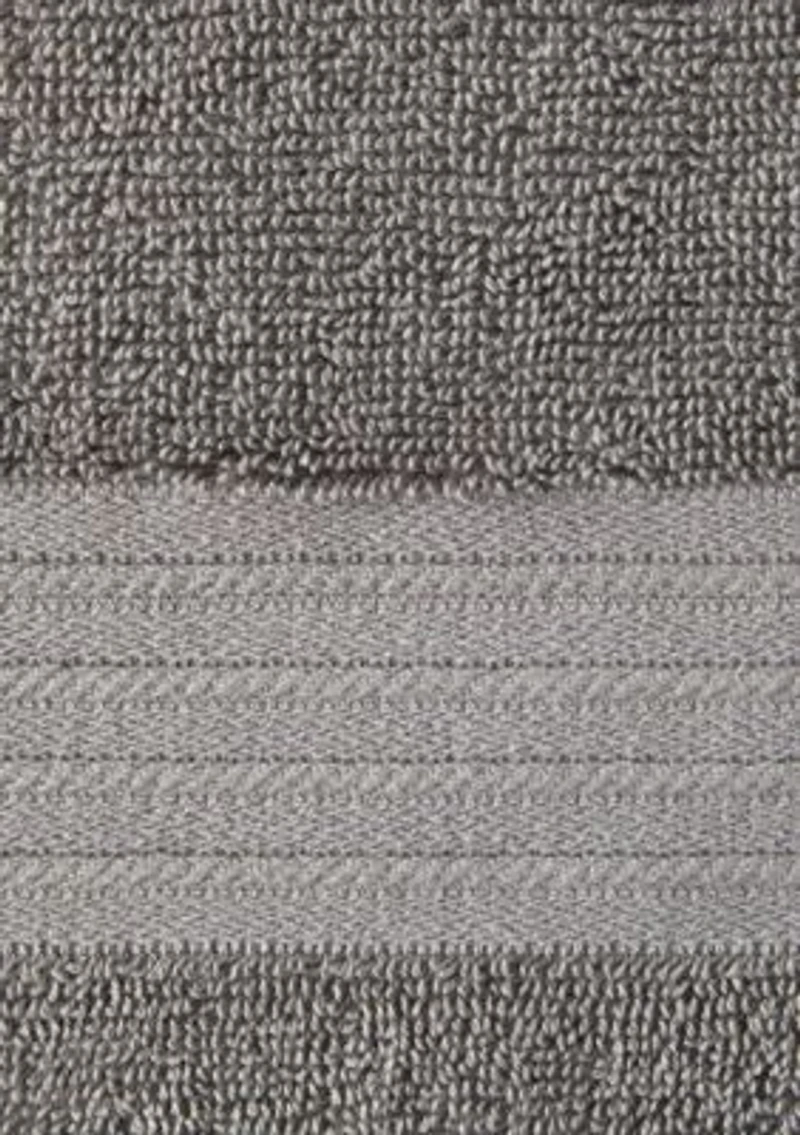 TOWN & COUNTRY LIVING 4-Piece Waffle Woven Terry Stripe Aqua Blue Hand Towel Set