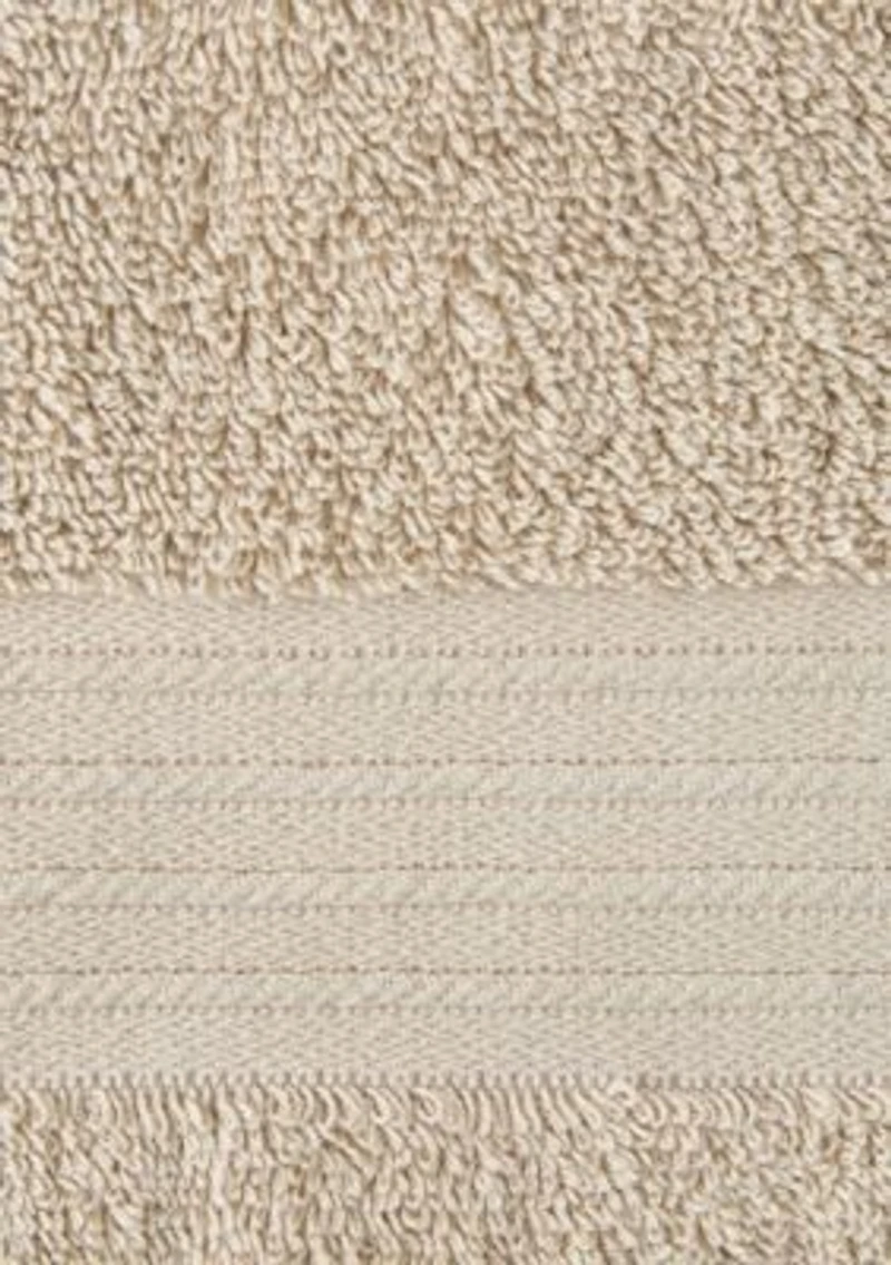 TOWN & COUNTRY LIVING 4-Piece Solid Dobby Border Grey Hand Towel Set