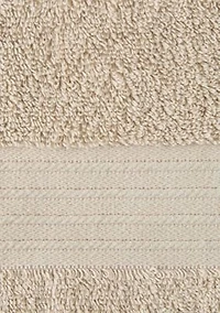 TOWN & COUNTRY LIVING 4-Piece Solid Dobby Border Grey Hand Towel Set