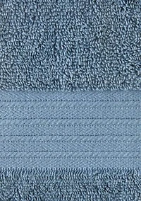 TOWN & COUNTRY LIVING 4-Piece Waffle Woven Terry Stripe Aqua Blue Hand Towel Set