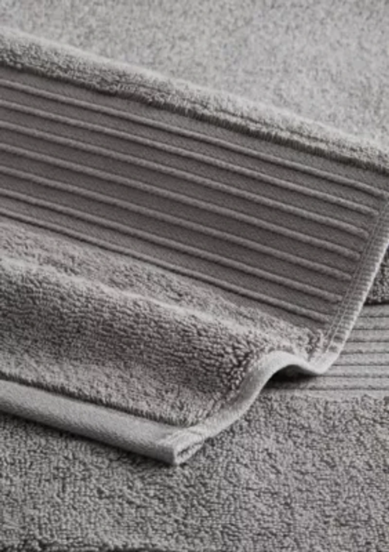 TOWN & COUNTRY LIVING 4-Piece Waffle Woven Terry Stripe Aqua Blue Hand Towel Set