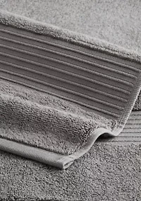 TOWN & COUNTRY LIVING 4-Piece Waffle Woven Terry Stripe Aqua Blue Hand Towel Set