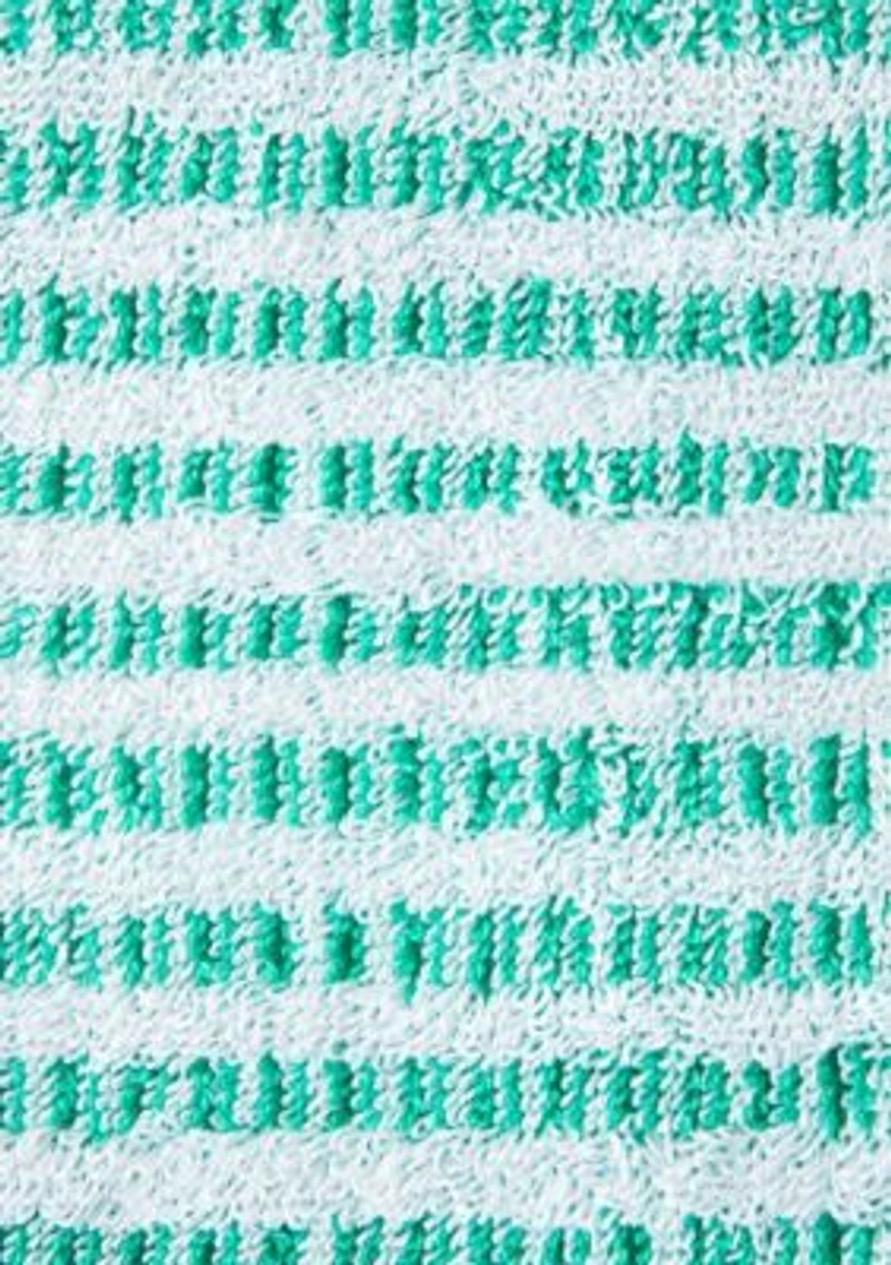 TOWN & COUNTRY LIVING 4-Piece Striped Reversible Terry Brights Mocha Brown Washcloth Set