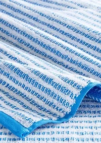 TOWN & COUNTRY LIVING 4-Piece Striped Reversible Terry Brights Grape Purple Hand Towel Set