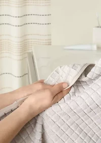 TOWN & COUNTRY LIVING 4-Piece Textured Windowpane Blush Washcloth Set