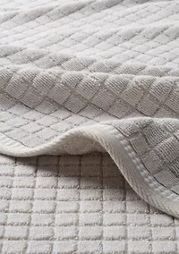 TOWN & COUNTRY LIVING 4-Piece Textured Windowpane Blush Washcloth Set