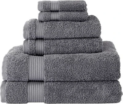 Amadeus 6 Pc Towel Set Gray