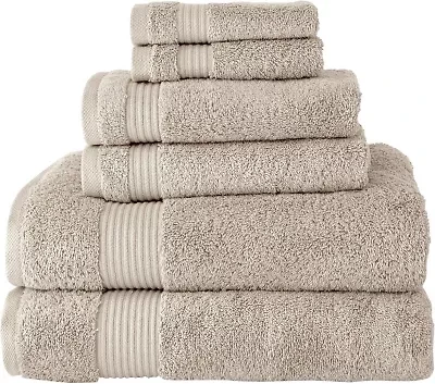 Amadeus 6 Pc Towel Set Stone