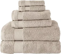 Amadeus 6 Pc Towel Set Stone