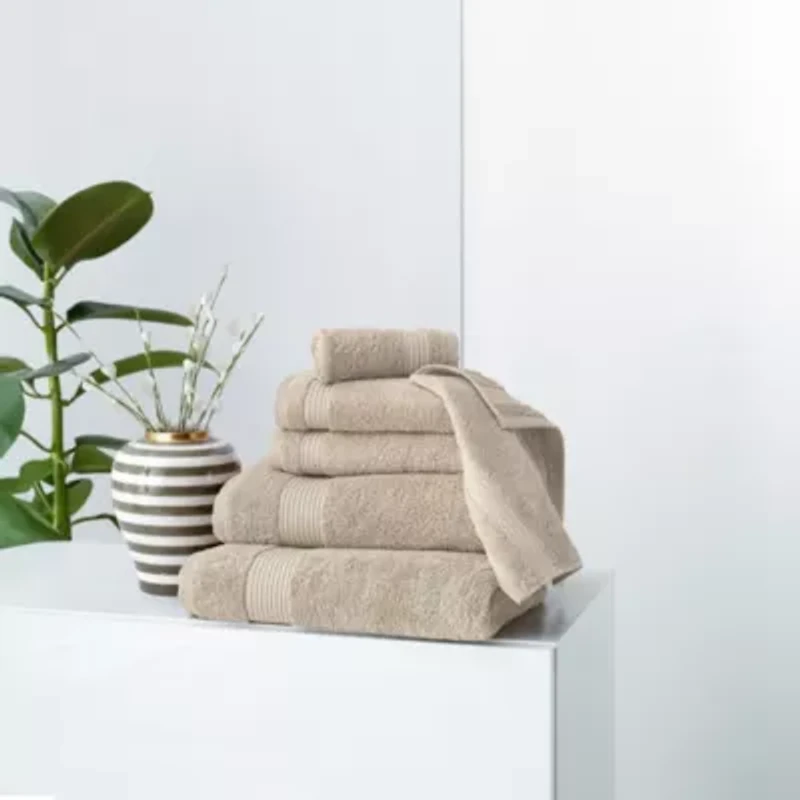 Amadeus 6 Pc Towel Set Stone