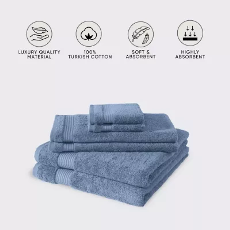 Amadeus 6 Pc Towel Set Gray