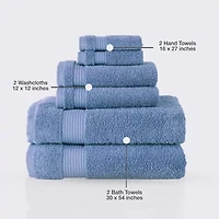 Amadeus 6 Pc Towel Set Gray