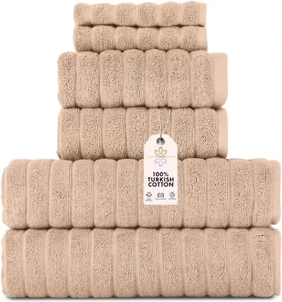 Brampton 6 Pc Towel Collection - Black