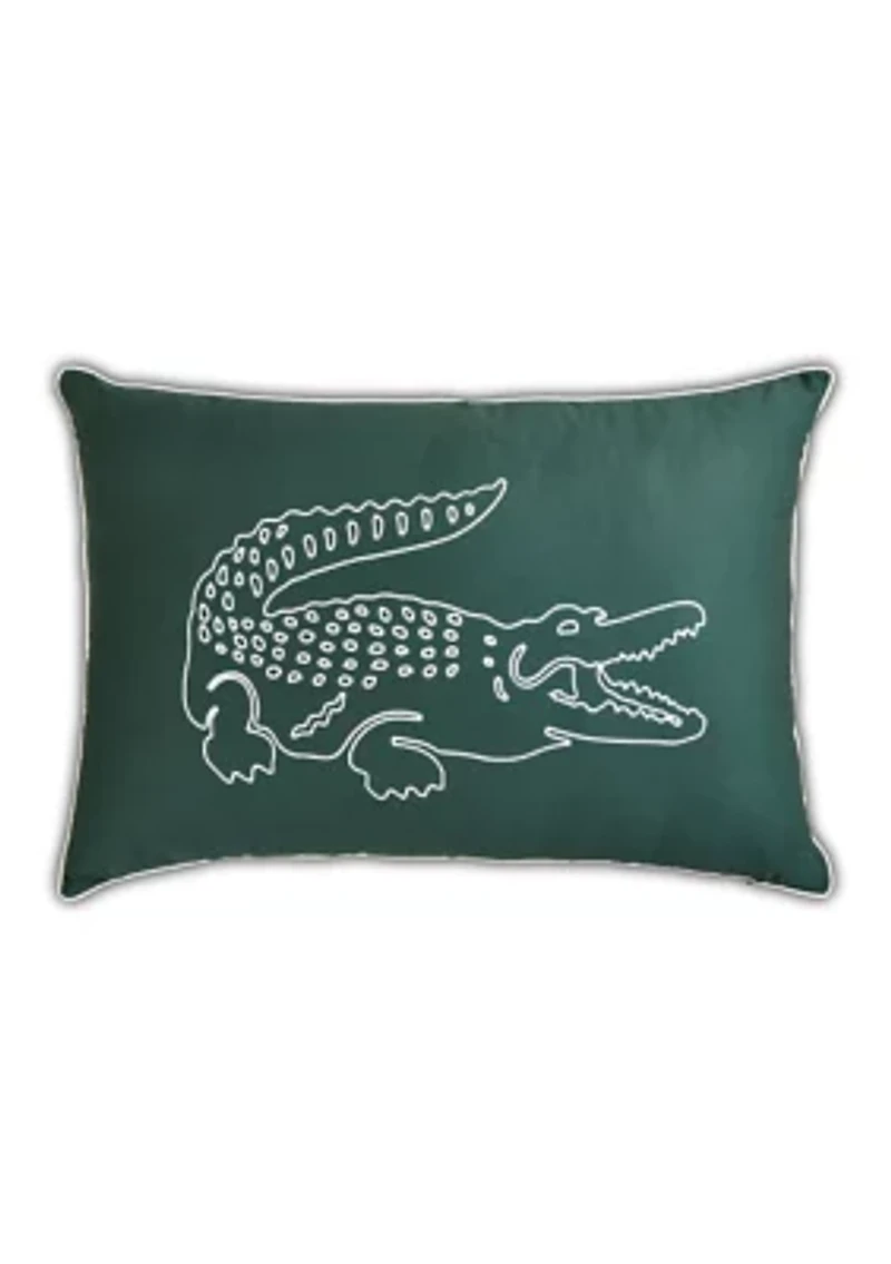 Lacoste Embroidered Croc Decorative Pillow