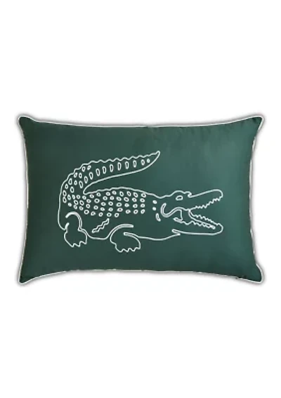 Lacoste Embroidered Croc Decorative Pillow