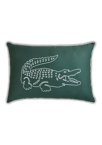 Lacoste Embroidered Croc Decorative Pillow