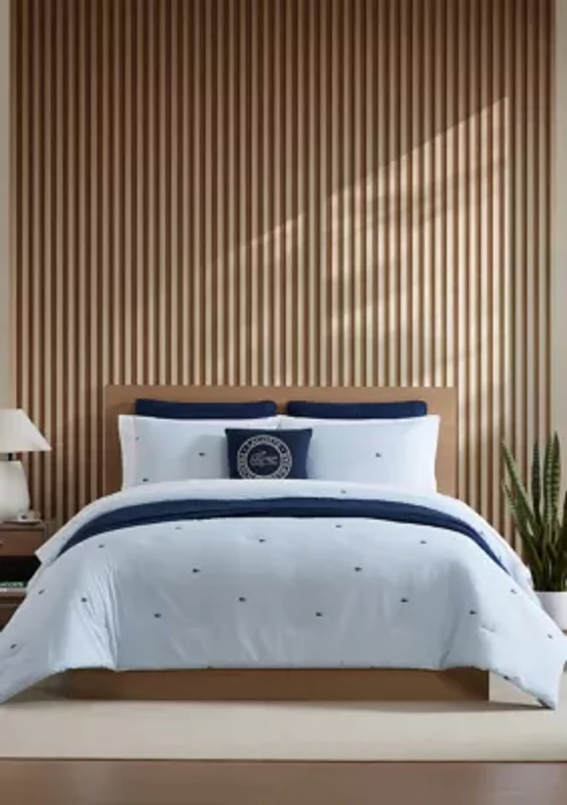 Pinstripe Croc Comforter Set