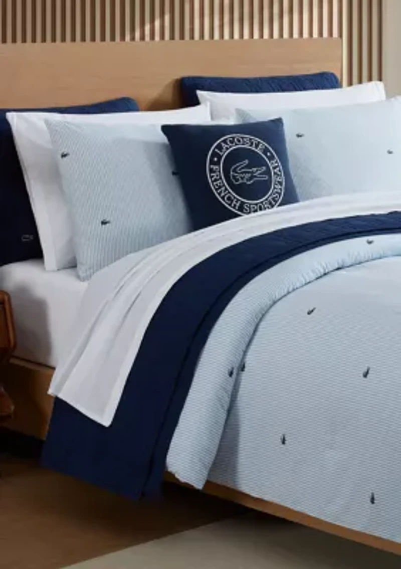 Pinstripe Croc Comforter Set