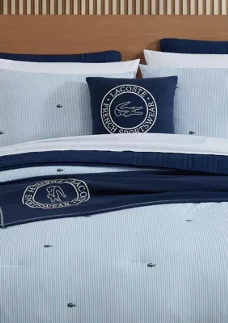 Pinstripe Croc Comforter Set