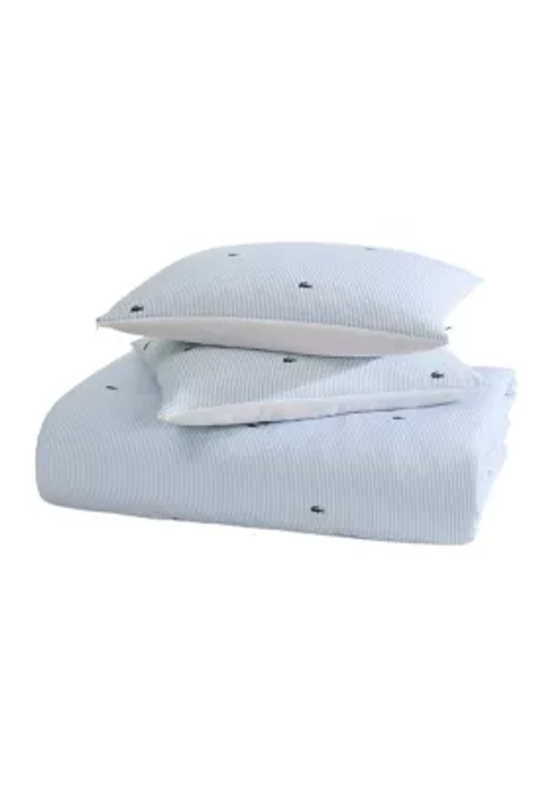 Pinstripe Croc Comforter Set