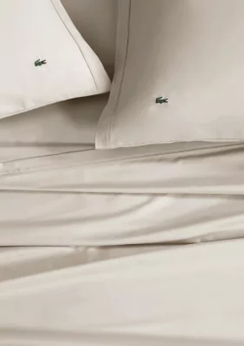 Lacoste Solid Percale Sheet Set