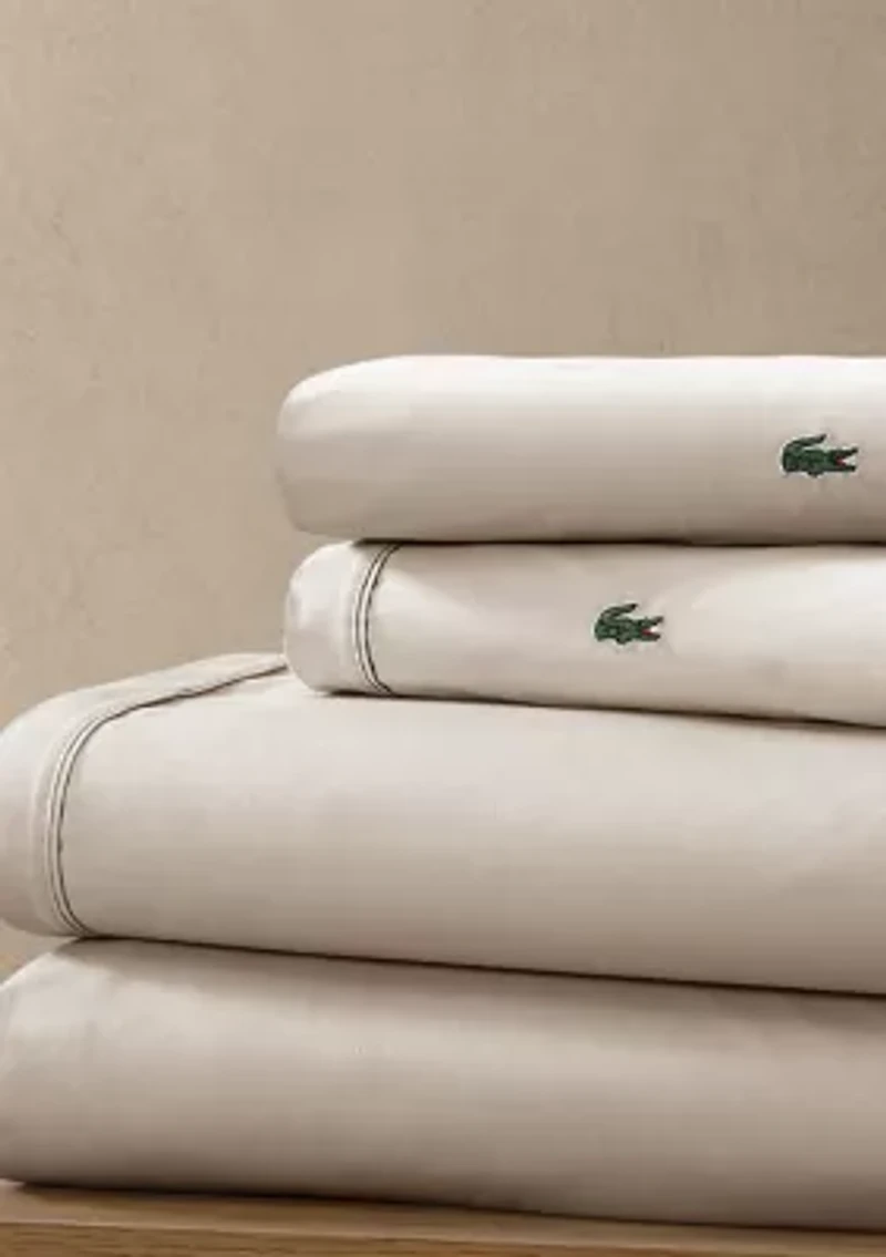 Lacoste Solid Percale Sheet Set