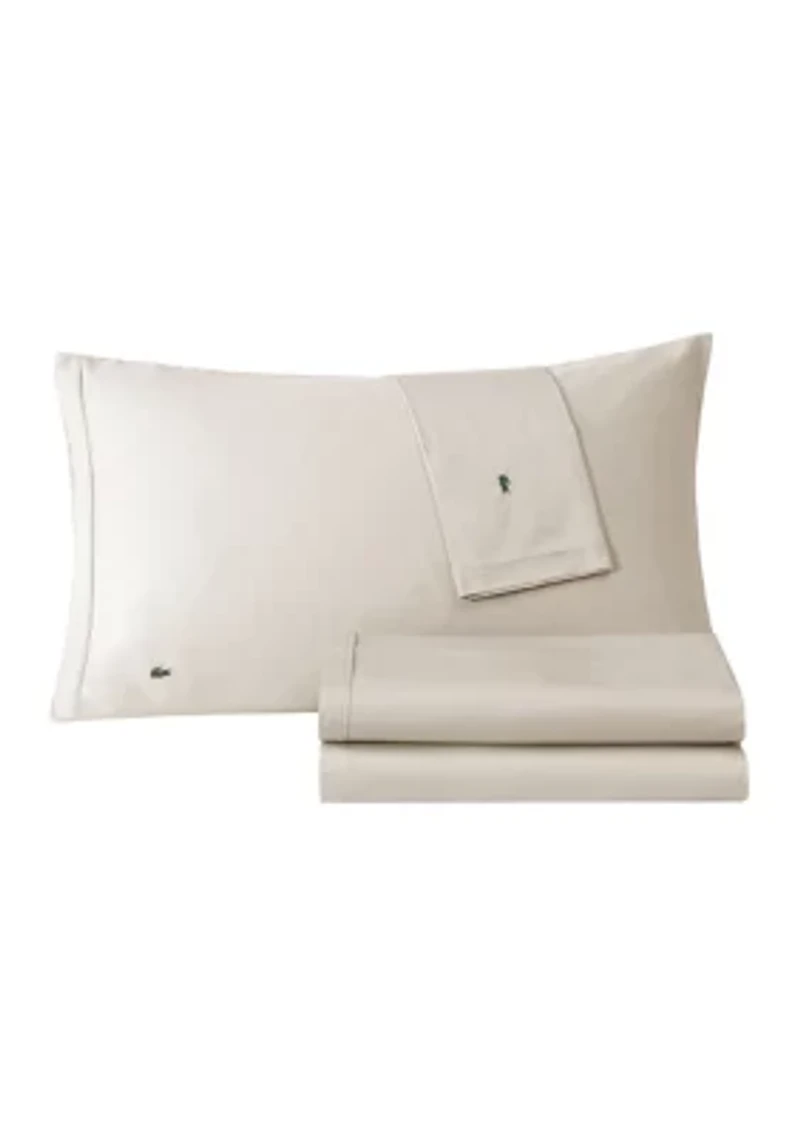 Lacoste Solid Percale Sheet Set