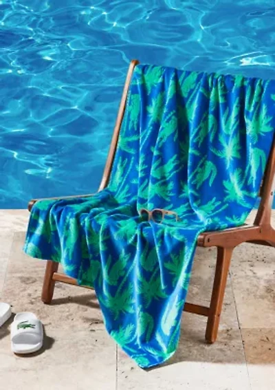 Lacoste Allover Croc Palm Beach Towel