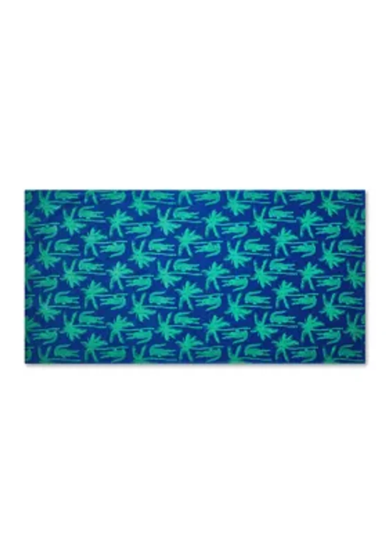 Lacoste Allover Croc Palm Beach Towel