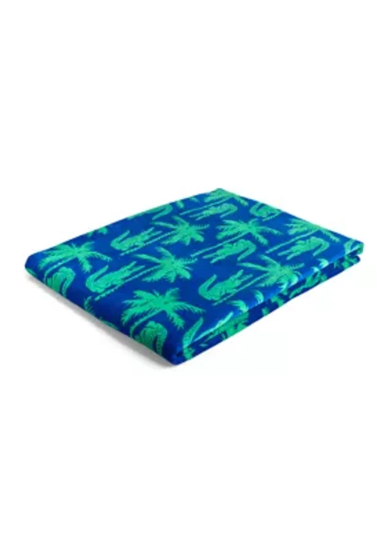Lacoste Allover Croc Palm Beach Towel